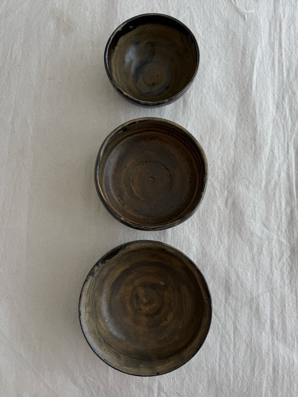 Handmade Nesting ceramic bowls, hand crafted Good Condition $200 USD - Picture 1 of 9